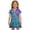 Blue, variant on Girls Polo Dress with Pockets, Short Sleeve Collared Stretchy Ruffled Placket School Uniform Shirt Dress