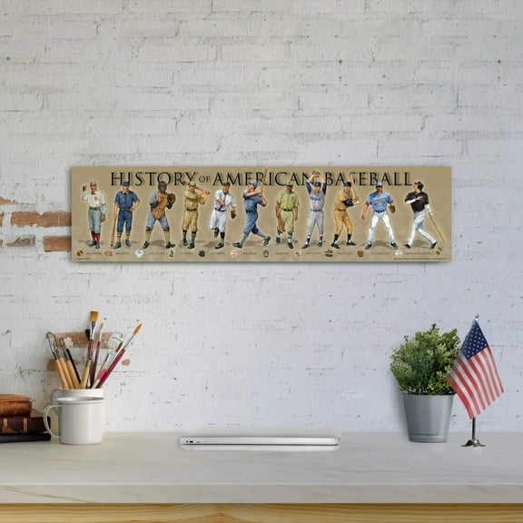 History of American Baseball - Unframed 6" x 24"