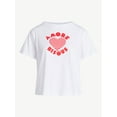 thumbnail image 6 of Free Assembly Women's and Women’s Plus Cotton Cropped Boxy Heart Tee with Short Sleeves, Sizes XS-4X, 6 of 6