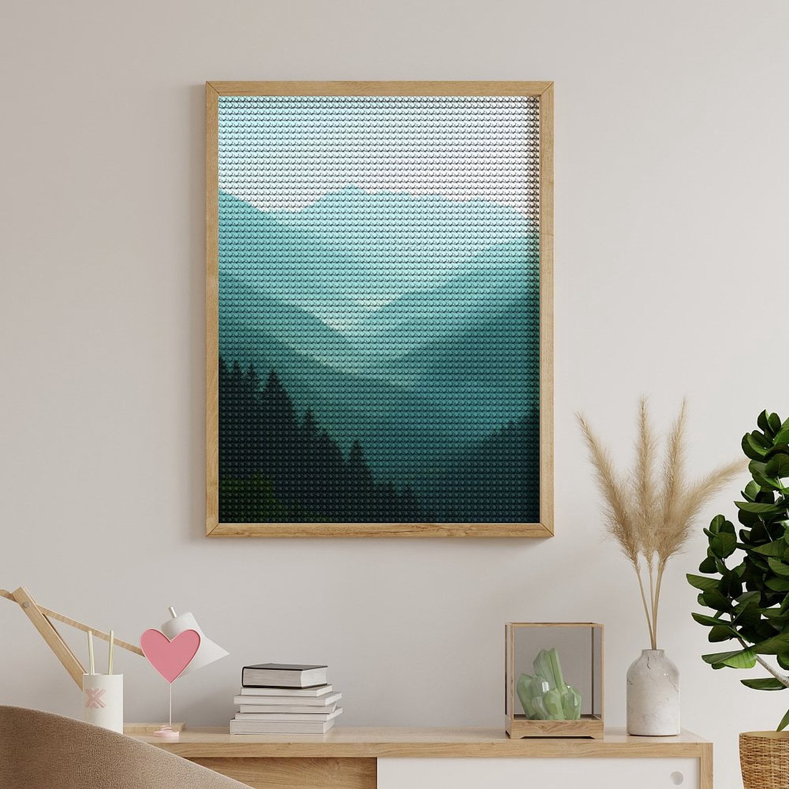 Diamond Art Kits for Adults, Mist Covered Mountain Peaks 5D Diamond Painting Kits for Adults Beginners, DIY Full Drill Diamond Painting, Gem Art and Crafts 12x16
