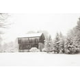 thumbnail image 2 of Aledanda 18x13 Black Ornate Wood Framed with Double Matting Museum Art Print Titled - First Snow BW Crop, 2 of 4