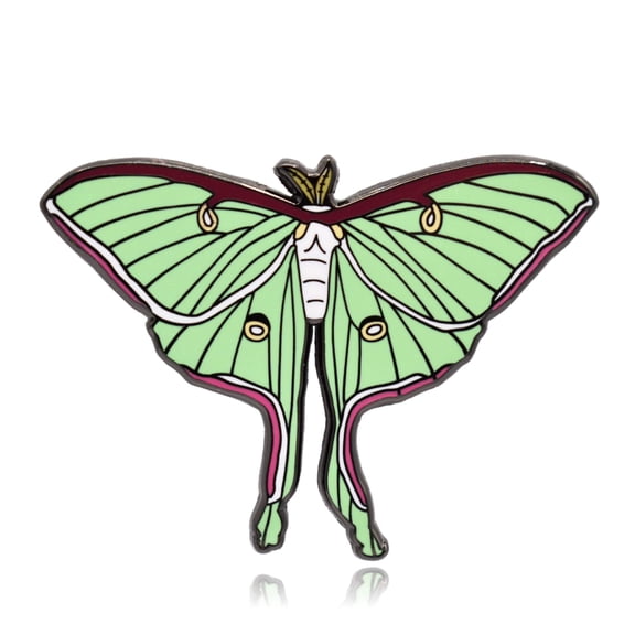 Luna Moth Hard Enamel Pin | Clayton Jewelry Labs