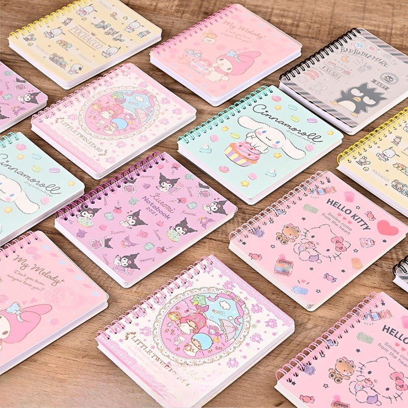 Sanrio A6 Anime Notepads Hello Kitty Melody Cinnamoroll Pochacco Notebooks Cute Gifts