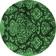 thumbnail image 1 of Ahgly Company Indoor Round Persian Emerald Green Traditional Area Rugs, 4' Round, 1 of 4