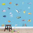 thumbnail image 2 of Pegatinas de pared bajo el mar, pegatina de pared Tropical, pez medusa, decoración de pared del océano, dormitorio, 2 of 5