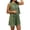 a-Green590105, variant on FINALGANG Womens Geometric Striped Print Two Piece Outfit Crew Neck Sleeveless Crop Top High Waist Shorts Casual Matching Set For Daily Summer Wear Cozy Set