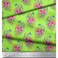 thumbnail image 2 of Soimoi Velvet Fabric Leaves & Floral Decor Fabric Printed Yard 58 Inch Wide, 2 of 3