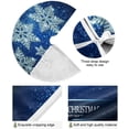 thumbnail image 2 of FMSHPON Blue Christmas Snowflake Xmas Christmas Tree Skirt Stand Mat for Holiday Party Decoration Indoor Outdoor 36 inches, 2 of 6