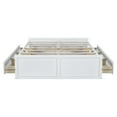 thumbnail image 6 of Euroco Wood Queen Size Platform Bed with 6 Drawers for Living Room, White, 6 of 13