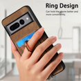 thumbnail image 4 of Dteck for Google Pixel 7A Case, 2 in 1 Magnetic Wallet with Phone Grip, Compatible with MagSafe, Detachable Premium PU Leather Magnetic Case with Card Slots Ring Holder,Brown, 4 of 9