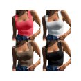 thumbnail image 4 of Yunliwuli Women Cami Tops Camisoles Solid Color Sleeveless Backless Knit Tank Tops Summer Vests Tops Streetwear, 4 of 10