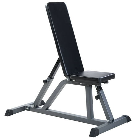 GHP 440Lbs Capacity Folding 8-Level Adjustable Height Incline Flat Gym Sit Up