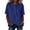 Royal Blue, variant on Women's Asymmetrical Placket Button-Down Shirt Casual Regular Fit Short Sleeve Tops Spring Summer Daily Top 3XL