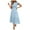 Light Blue, variant on Dresses for Women Casual Short Sleeve Crew Neck Tiered A-Line Flowy Boho Dresses Summer Midi Dresses