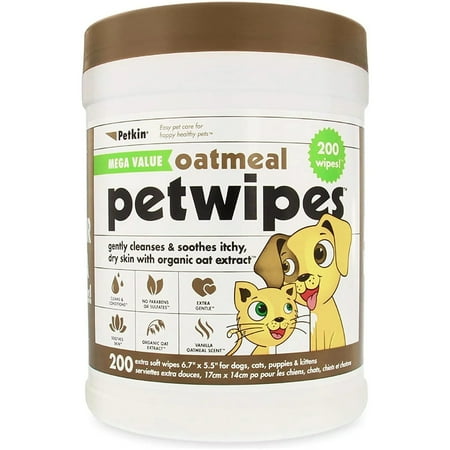 UPC: 0036239055382 | Petkin MegaValue Oatmeal Pet Wipes 200 Count