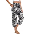 thumbnail image 5 of Fantaslook Womens Capri Pants Drawstring Casual Palazzo Trousers with Pockets Loose Floral Lounge Pants Pajama Bottoms, 5 of 9