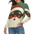 thumbnail image 2 of Cute Black Santa Women's Turtleneck Sweater Long Sleeve Ribbed Fitted Turtle Neck Casual Fall Winter Collection Top S, 2 of 4