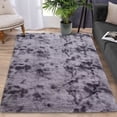 thumbnail image 1 of FairOnly Plush Polyester Shag Area Rug 4'x6' Fluffy Rug Plush Decorative Rug for Indoor Home Floor Carpet, Dark Gray, 1 of 6