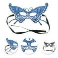 thumbnail image 3 of Unique Bargains 1 Pc Butterfly Half Face Party Mask for Masquerade Party Blue Lace, 3 of 5