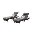 thumbnail image 6 of Outdoor Wicker Reclining Lounge Chair Set of 2, 5-Position Adjustable Patio Sunbathing Chairs up to 150°, 600 lbs Capacity Each, Weather-Resistant Rattan for Lawn Poolside Beach, 6 of 7