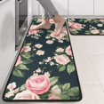 thumbnail image 2 of Kitchen Rugs Sets Of 2,Pioneer Flower Floral Print Pattern Anti Fatigue Kitchen Mat Rugs Non Slip Washable,Decorative Kitchen Floor Mats for Kitchen,Sink,Laundry,17"x47"+17"x47", 2 of 5