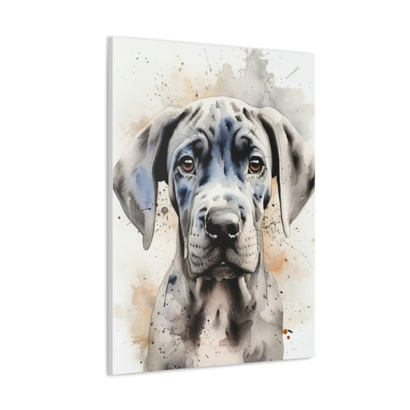 Watercolor Great Dane Painting 2 - Nursery Collection - Bedtime Stories