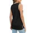thumbnail image 4 of Qaspx Printed Tank Tops for Women Sleeveless Shirts Summer Side Split Blouses Casual Ladies Tops, 4 of 5