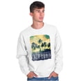 thumbnail image 5 of California Watercolor Palm Trees Sweatshirt for Men or Women Brisco Brands S, 5 of 6
