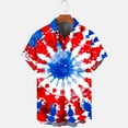 thumbnail image 2 of GERsome 4th of July Shirts for Men American Flag Graphic Patriotic Button Down Short Sleeve Shirts Summer Holiday Beach Shirts S-3XL, 2 of 5