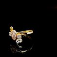 thumbnail image 3 of 10K Solid Tri Color Yellow, Rose and White Gold 15 Cz Ring For Women, 3 of 3
