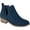 Blue, variant on Journee Womens Rimi Pull On Stacked Heel Booties, Widths Available