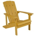 thumbnail image 3 of Emma + Oliver Outdoor Yellow All-Weather Poly Resin Wood Adirondack Chair, 3 of 10