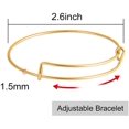 thumbnail image 2 of 64 Pieces Expandable Bangle Bracelets Adjustable Wire Bracelets, Stainless Steel Blank Bangles for DIY Jewelry Making, 2 of 5