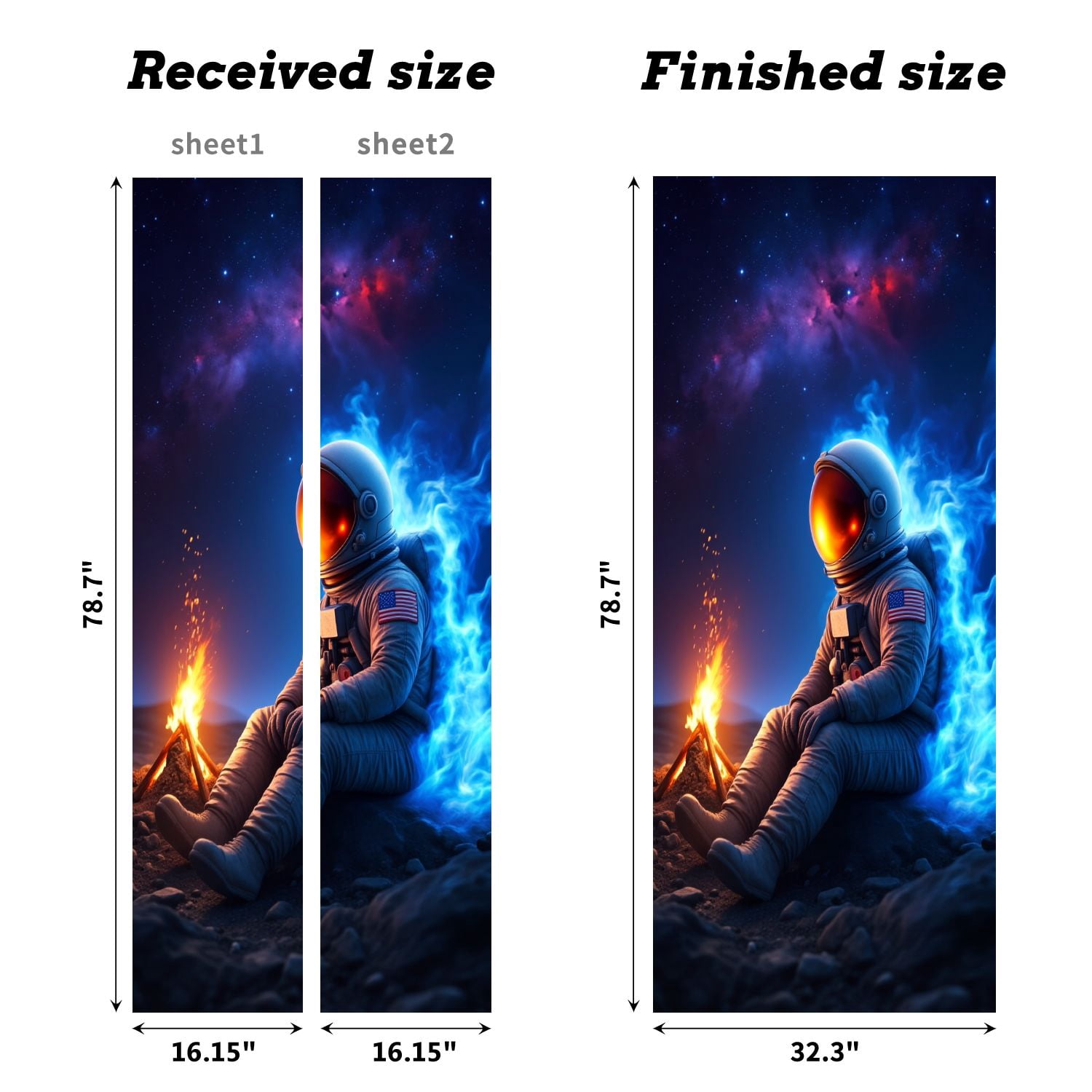 Self Adhesive Vinyl Refrigerator Wrap Set Stellar Isolation Warmth Flame Vast Door Mural Removable Fridge Sticker Peel and Stick&nbsp;Full Door Cover Decal Kitchen Bar Decor