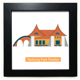 thumbnail image 1 of Atracciones de Taiwan Taichung Park Pavilion Mesa de pared con marco cuadrado negro, 1 of 4