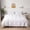 White, variant on WARMDERN White Pinch Pleated Duvet Cover Sets Queen Size 100% Washed Pinch Pleated Pintuck Duvet Cover Super Soft Microfiber 3 Pcs Luxury Classic Bedding Sets 1Duvet Cover 90x90 in and 2Pillow Shams