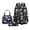 Black, variant on 3-Piece Campus Travel Backpack Set with Lunch Bag and Pencil Case - Spacious Ergonomic Carrier for Comfortable Commute - Sturdy Nylon Bag for College and Outdoor Use