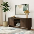 thumbnail image 4 of Modern TV Stand, 2 Door w/ Middle Shelf  (1499 x 406 x 635mm / 59 x 16 x 25in), Walnut, 4 of 10