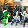 thumbnail image 4 of Costway 2.4 FT Pre-Lit Dinosaur Christmas Decoration with LED Lights Holiday Yard Ornament, 4 of 10