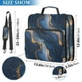 thumbnail image 3 of Zipper Binder Blue and Gold Art 1.5 Inch Binder Folder Bag with Shoulder Strap and Handle, 3 of 8