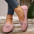 thumbnail image 5 of Viluyesy Loafers for Womens, Soft Sole Shallow Comfort Slip On Fashion Suede Leather Flats Shoes Pink US6, 5 of 7