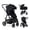 Black-B, variant on Hagaday Baby Stroller, 2-in-1 Reversible ToddlerSeat With Lie-Flat Mode, Foldable Infant Stroller with Canopy, One Button Brake, Adjustable Handle, Newborn Pushchair (Gray B)