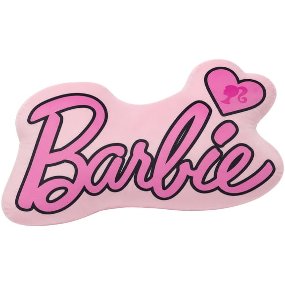 Barbie Kids Plush Bedding Cuddle and Decorative Pillow Buddy, Pink, Mattel