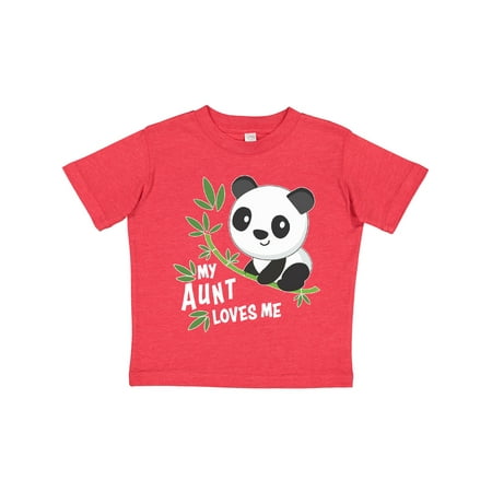 

Inktastic My Aunt Loves Me- Cute Panda Gift Toddler Boy or Toddler Girl T-Shirt