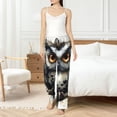 thumbnail image 4 of Fotbe Whimsical Owl On Branch Pantalones de Pijama para Mujer, Pantalones de Dormir, Pantalones Pj con Cordón y Bolsillos-Medium, 4 of 6