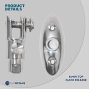 Five Oceans 90 Degree Deck Hinge with Removable Pin (Pair) FO-1529-M2-FM