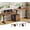 Black + Brown, variant on SEDETA Standing Two Person Desk, 94" Dual Independent Electric Height Adjustable Long Computer Table with 4 Drawers, 2 Person Sit Stand Office Workstation with Dual Power Outlets, Brown