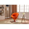 thumbnail image 2 of Manhattan Comfort Tulip Velvet Swivel Accent Chair in Orange/Chrome, 2 of 3