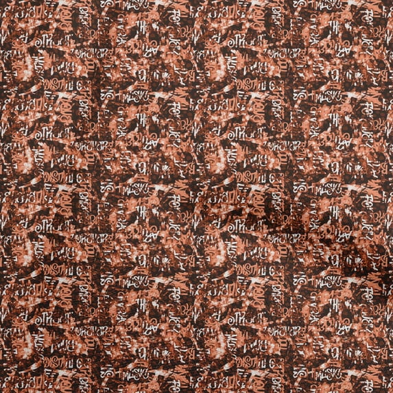 oneOone Cotton Cambric Orange Fabric Abstracts Dress Material Fabric Print Fabric By The Yard 42 Inch Wide
