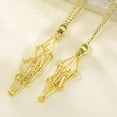 thumbnail image 5 of Gold Color Crystal Holder Cage Necklace Stone Holder Necklace Daily Wear, 5 of 12